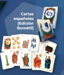 Mazo de cartas españolas edición bursátil con ilustraciones financieras